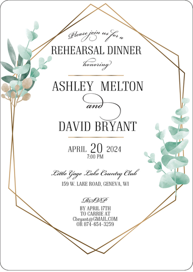 Geo Frame Invitations